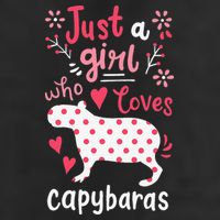 Capybara Just A Who Loves Capybaras Flower Garment-Dyed Fleece Hoodie