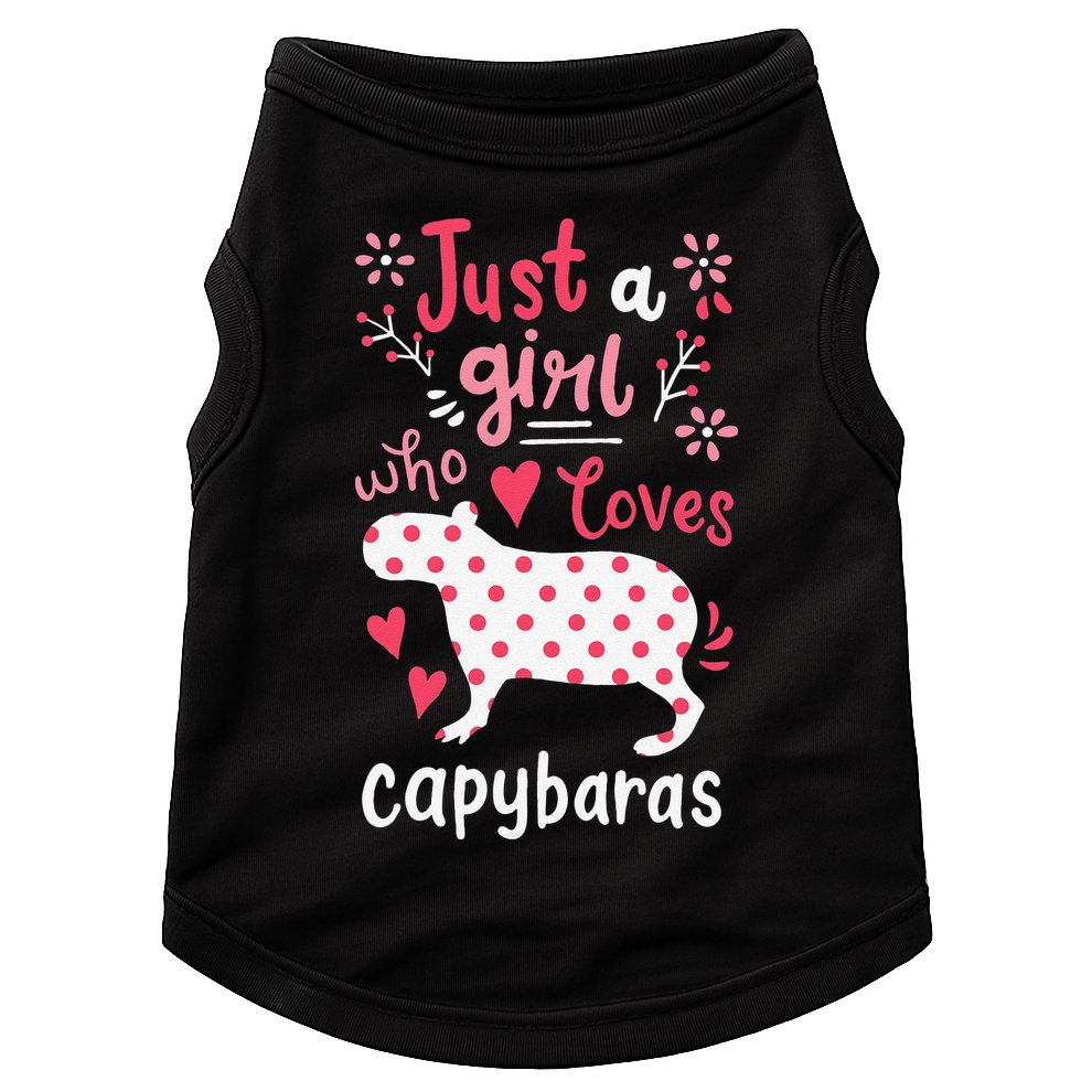 Capybara Just A Who Loves Capybaras Flower Doggie Tank