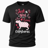Capybara Just A Who Loves Capybaras Flower Performance Shirt