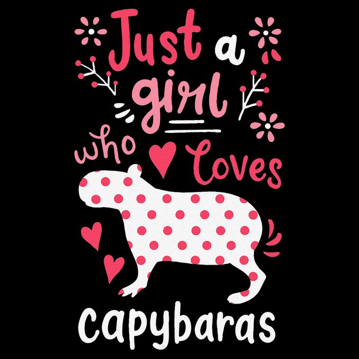 Capybara Just A Who Loves Capybaras Flower Sustainable Bucket Hat