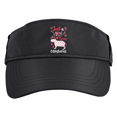 Capybara Just A Who Loves Capybaras Flower Adult Drive Performance Visor