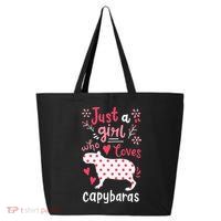 Capybara Just A Who Loves Capybaras Flower 25L Jumbo Tote