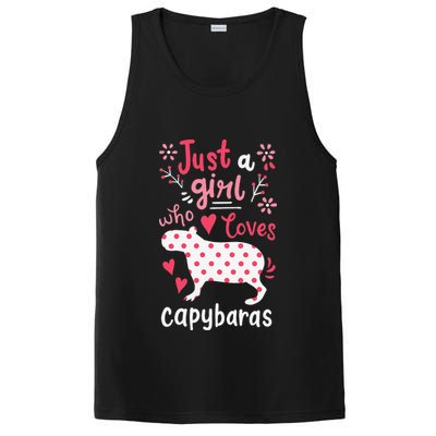 Capybara Just A Who Loves Capybaras Flower PosiCharge Competitor Tank