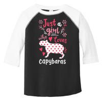 Capybara Just A Who Loves Capybaras Flower Toddler Fine Jersey T-Shirt