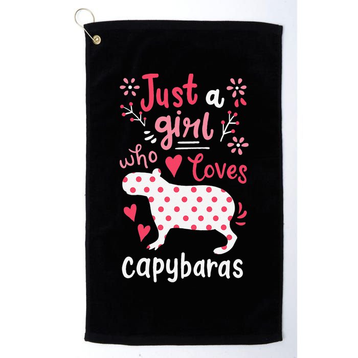 Capybara Just A Who Loves Capybaras Flower Golf Towel