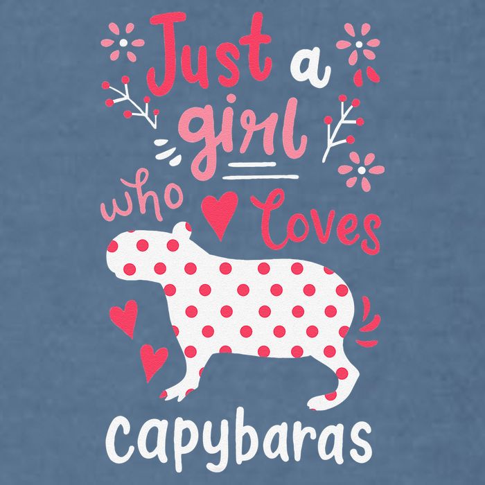 Capybara Just A Who Loves Capybaras Flower Garment-Dyed Sweatshirt