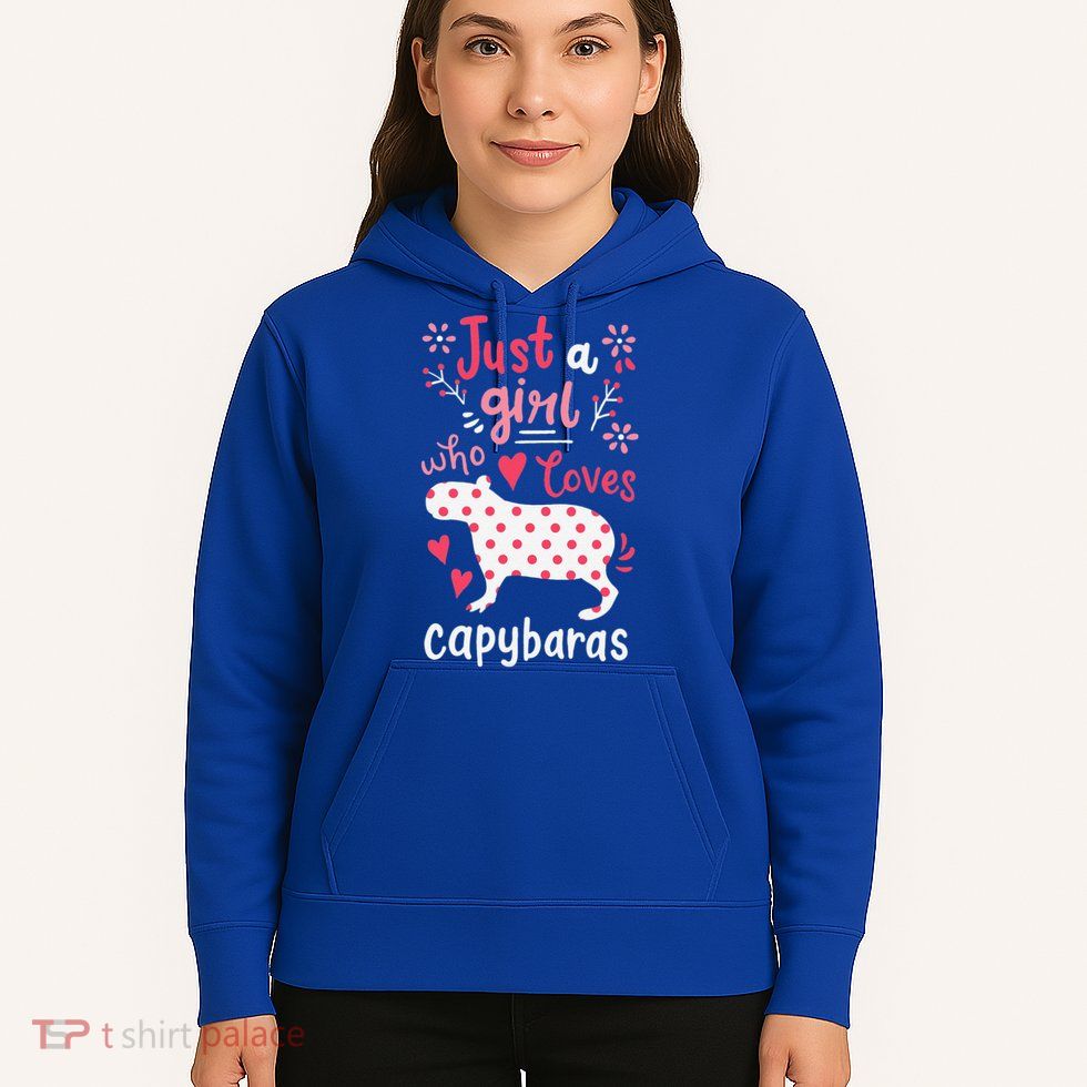 Capybara Just A Who Loves Capybaras Flower Hoodie