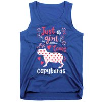 Capybara Just A Who Loves Capybaras Flower Tank Top