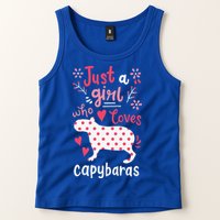 Capybara Just A Who Loves Capybaras Flower Tank Top