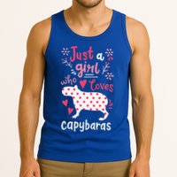 Capybara Just A Who Loves Capybaras Flower Tank Top