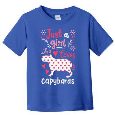 Capybara Just A Who Loves Capybaras Flower Toddler T-Shirt
