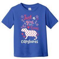 Capybara Just A Who Loves Capybaras Flower Toddler T-Shirt