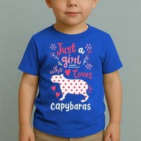 Capybara Just A Who Loves Capybaras Flower Toddler T-Shirt
