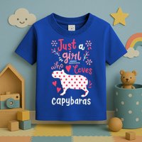 Capybara Just A Who Loves Capybaras Flower Toddler T-Shirt