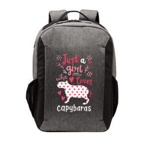 Capybara Just A Who Loves Capybaras Flower Vector Backpack