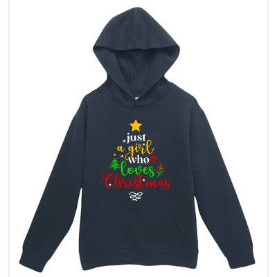 Cute Just A Girl Who Loves Christmas Tree Urban Pullover Hoodie