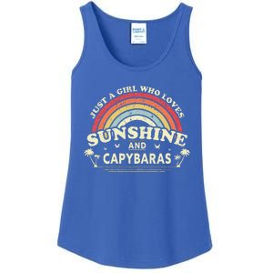 Capybara Just A Who Loves Capybaras Flower Ladies Essential Tank