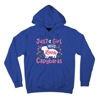 Capybara Just A Who Loves Capybaras Flower Hoodie