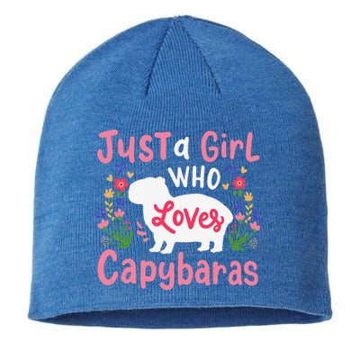 Capybara Just A Who Loves Capybaras Flower Sustainable Beanie