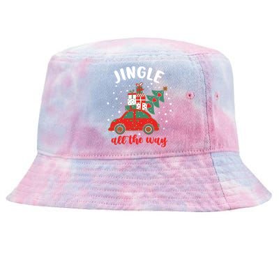 Christmas Jingle All The Way Gift Tie-Dyed Bucket Hat