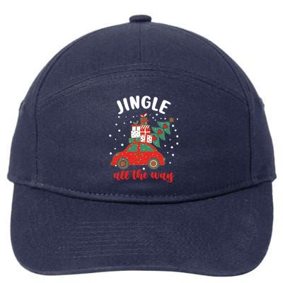 Christmas Jingle All The Way Gift 7-Panel Snapback Hat