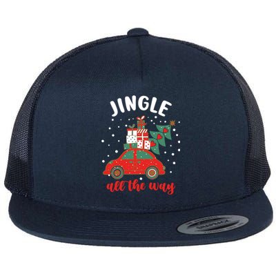 Christmas Jingle All The Way Gift Flat Bill Trucker Hat