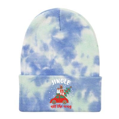 Christmas Jingle All The Way Gift Tie Dye 12in Knit Beanie