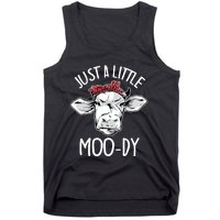 Cow Just A Little Moody Funny Cow Lover Tank Top