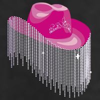 Cowboy Jewel And Glitter 7 Panel Mesh Trucker Snapback Hat