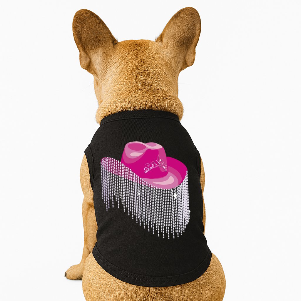 Cowboy Jewel And Glitter Doggie Tank