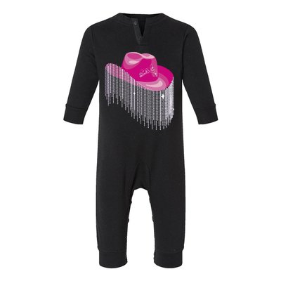 Cowboy Jewel And Glitter Infant Fleece One Piece