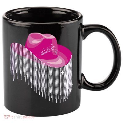 Cowboy Jewel And Glitter 11oz C Handle Ceramic Mug