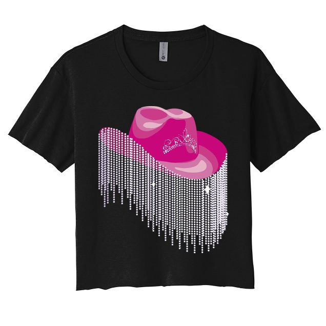 Cowboy Jewel And Glitter Crop Top
