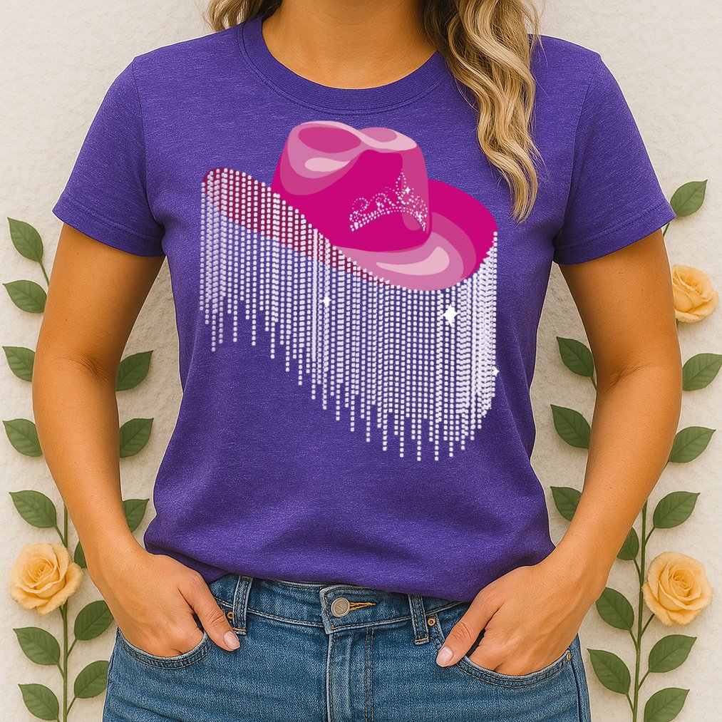 Cowboy Jewel And Glitter Womens T-Shirt