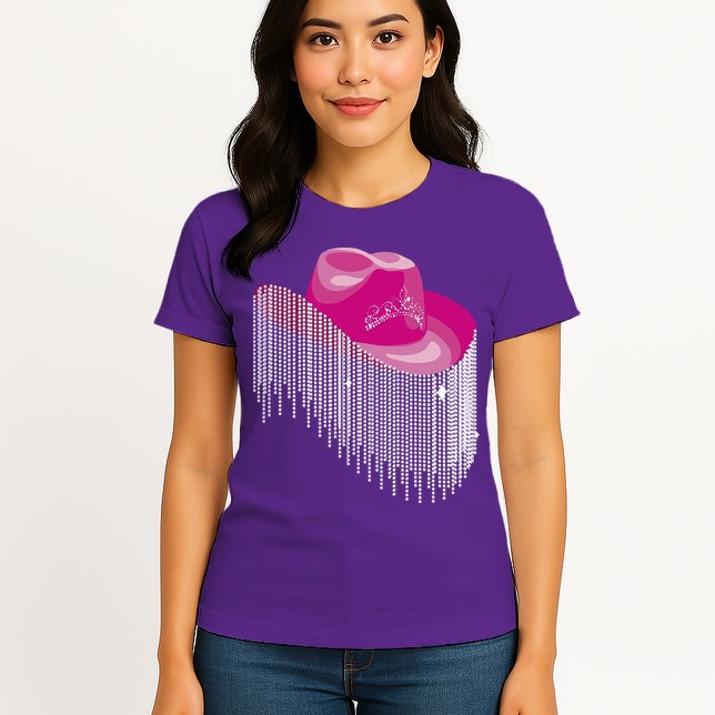 Cowboy Jewel And Glitter Womens T-Shirt