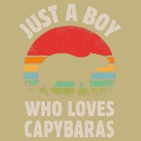 Capybara Just A Boy Who Loves Capybaras Retro Vintage Sunset Button
