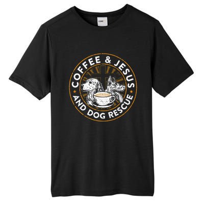 Coffee& Jesus And Dog Rescue Animal Rescue Cat Dog Tall Fusion ChromaSoft Performance T-Shirt