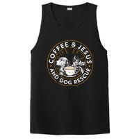 Coffee& Jesus And Dog Rescue Animal Rescue Cat Dog PosiCharge Competitor Tank