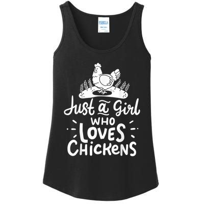 Chicken Just A Girl Who Loves Chickens Ladies Essential Tank