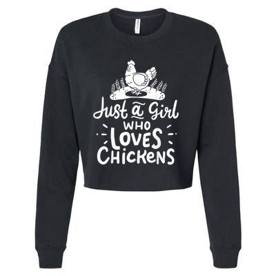 Chicken Just A Girl Who Loves Chickens Cropped Pullover Crew