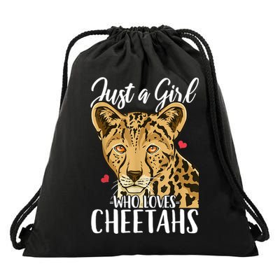 Cheetah Just A Girl Who Loves Cheetahs Cool Gift Drawstring Bag