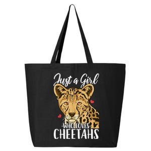 Cheetah Just A Girl Who Loves Cheetahs Cool Gift 25L Jumbo Tote