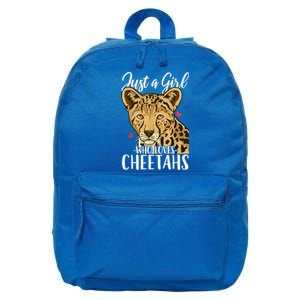 Cheetah Just A Girl Who Loves Cheetahs Cool Gift 16 in Basic Backpack