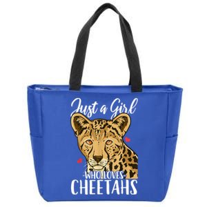 Cheetah Just A Girl Who Loves Cheetahs Cool Gift Zip Tote Bag