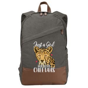 Cheetah Just A Girl Who Loves Cheetahs Cool Gift Cotton Canvas Backpack