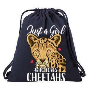 Cheetah Just A Girl Who Loves Cheetahs Cool Gift Drawstring Bag