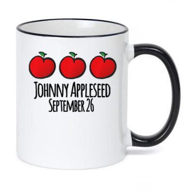 Celebrate Johnny Appleseed September 26 Teachers Preschool Premium 11oz Black Color Changing Mug