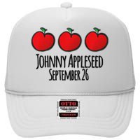 Celebrate Johnny Appleseed September 26 Teachers Preschool Premium High Crown Mesh Back Trucker Hat