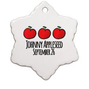 Celebrate Johnny Appleseed September 26 Teachers Preschool Premium Ceramic Star Ornament