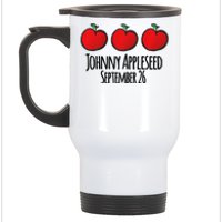 Celebrate Johnny Appleseed September 26 Teachers Preschool Premium Stainless Steel Travel Mug